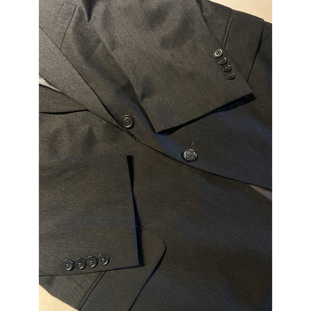 Jos A Bank Signature 42R Solid Charcoal Gray Twill Blazer Sport Coat Suit Jacket - Picture 8 of 15